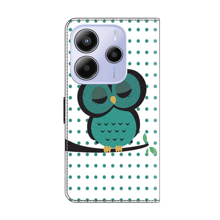 For Redmi Note 14 5G Crystal-Like Painted Vegan Leather Phone Case
