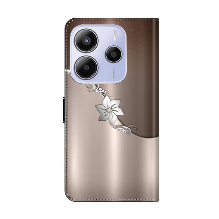 For Redmi Note 14 5G Crystal-Like Painted Vegan Leather Phone Case