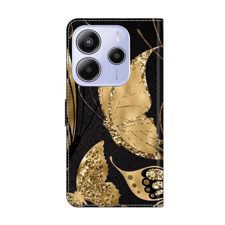For Redmi Note 14 5G Crystal-Like Painted Vegan Leather Phone Case