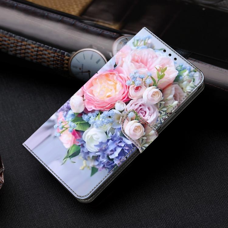 For Redmi Note 14 4G 163.25mm Crystal-Like Painted Vegan Leather Phone Case