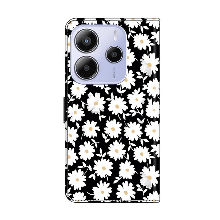 For Redmi Note 14 4G 163.25mm Crystal-Like Painted Vegan Leather Phone Case