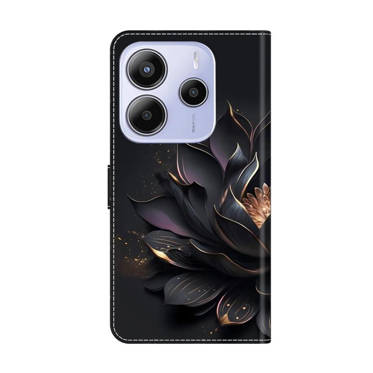 For Redmi Note 14 4G 163.25mm Crystal-Like Painted Vegan Leather Phone Case