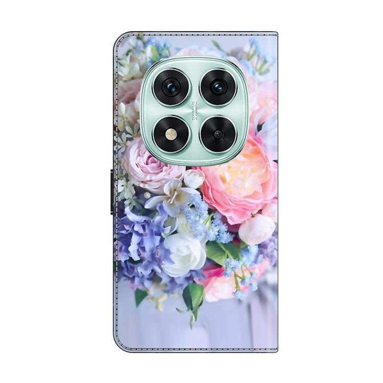 For Redmi Note 14 Pro 4G Crystal-Like Painted Vegan Leather Phone Case