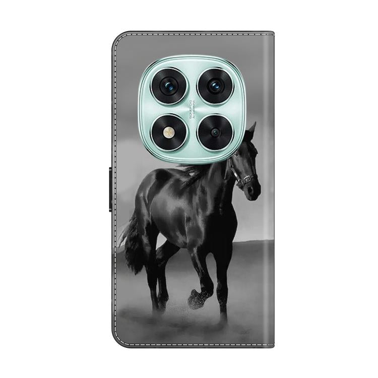 For Redmi Note 14 Pro 4G Crystal-Like Painted Vegan Leather Phone Case