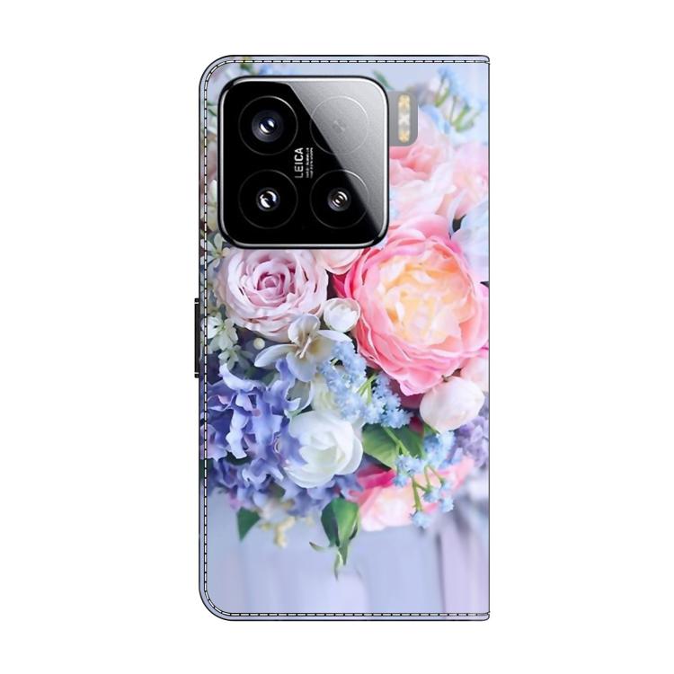 For Xiaomi 15 Crystal-Like Painted Vegan Leather Phone Case