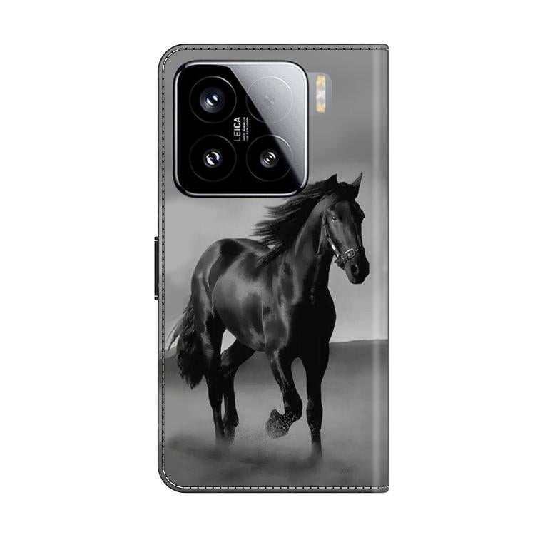 For Xiaomi 15 Crystal-Like Painted Vegan Leather Phone Case