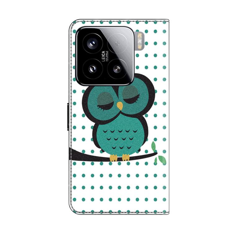 For Xiaomi 15 Crystal-Like Painted Vegan Leather Phone Case