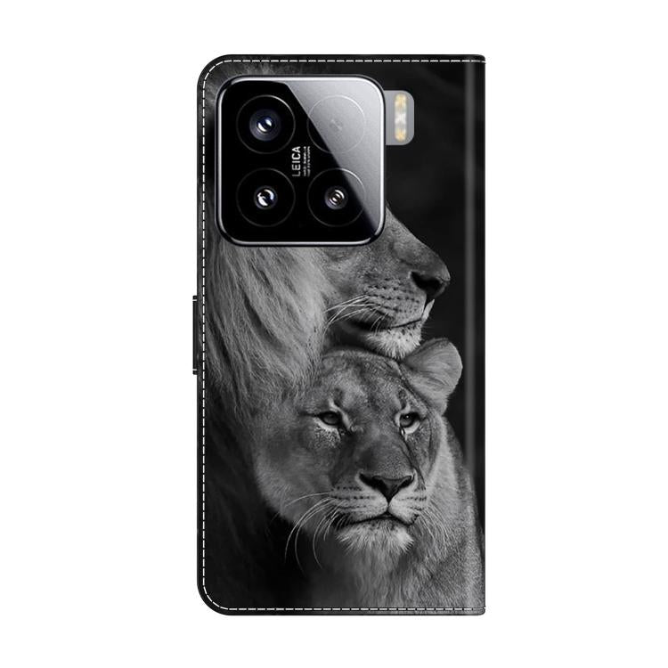 For Xiaomi 15 Crystal-Like Painted Vegan Leather Phone Case