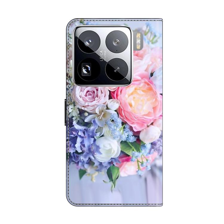 For Xiaomi 15 Pro Crystal-Like Painted Vegan Leather Phone Case