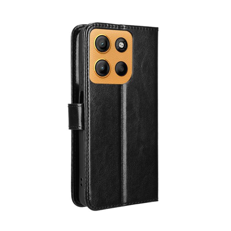 For Motorola Moto G17 / G17 Power 4G Retro Crazy Horse Texture Vegan Leather Phone Case