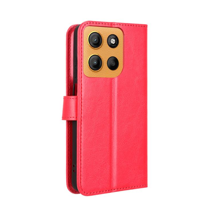 For Motorola Moto G17 / G17 Power 4G Retro Crazy Horse Texture Vegan Leather Phone Case