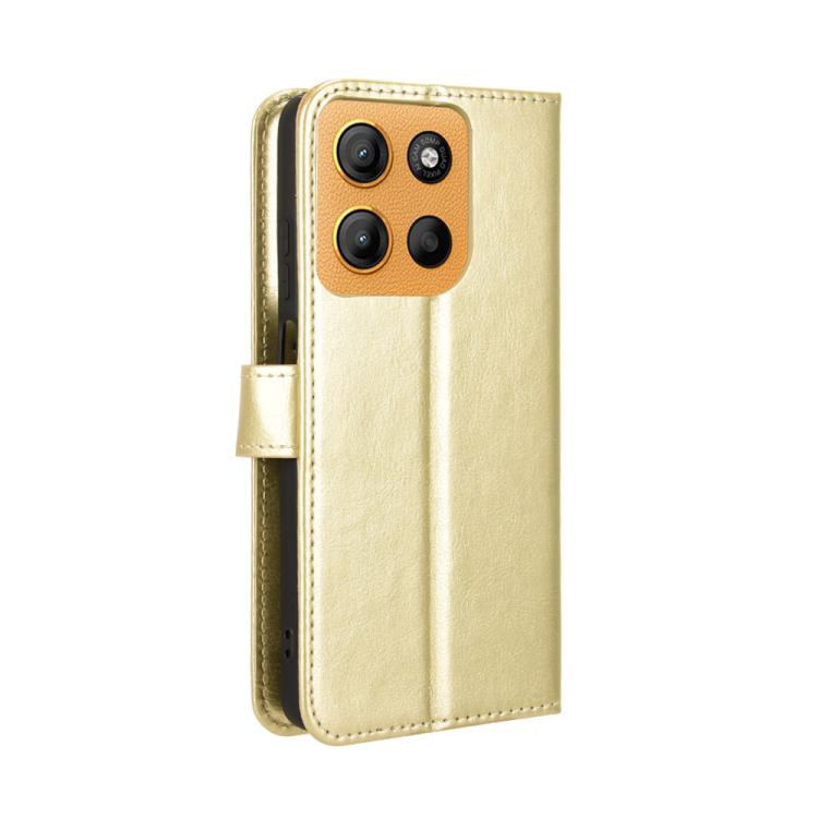 For Motorola Moto G17 / G17 Power 4G Retro Crazy Horse Texture Vegan Leather Phone Case