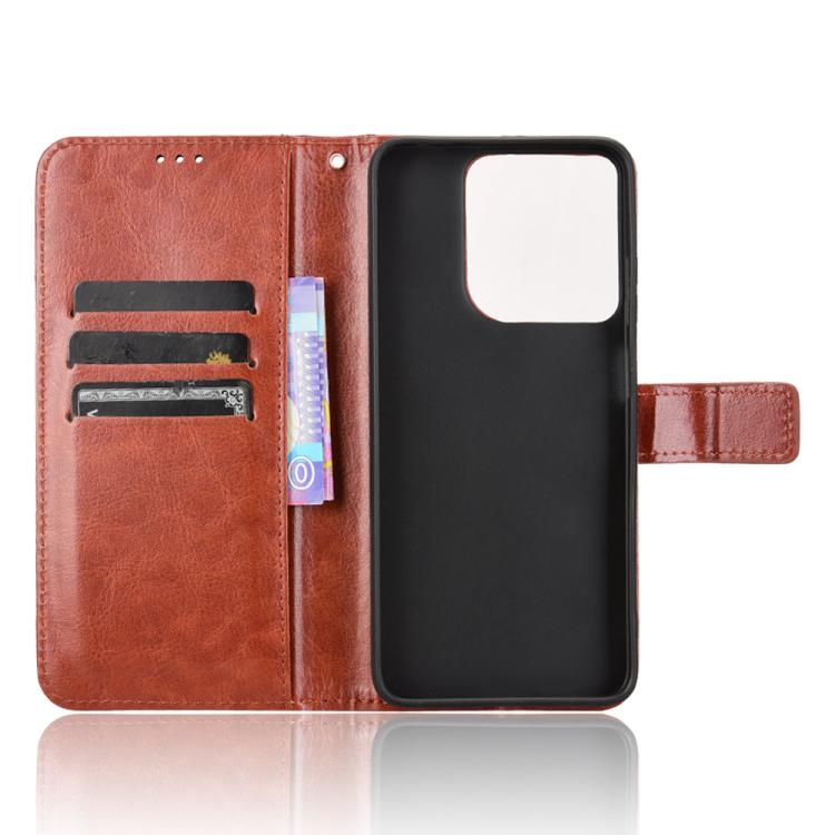 For Motorola Moto G17 / G17 Power 4G Retro Crazy Horse Texture Vegan Leather Phone Case