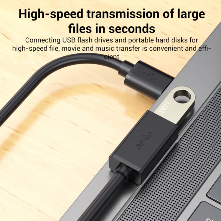 WG138 USB 3.0 Male to Female Extension Cable Extended Data Transfer Cord for Computer U-disk Mouse, Length:2m - Black