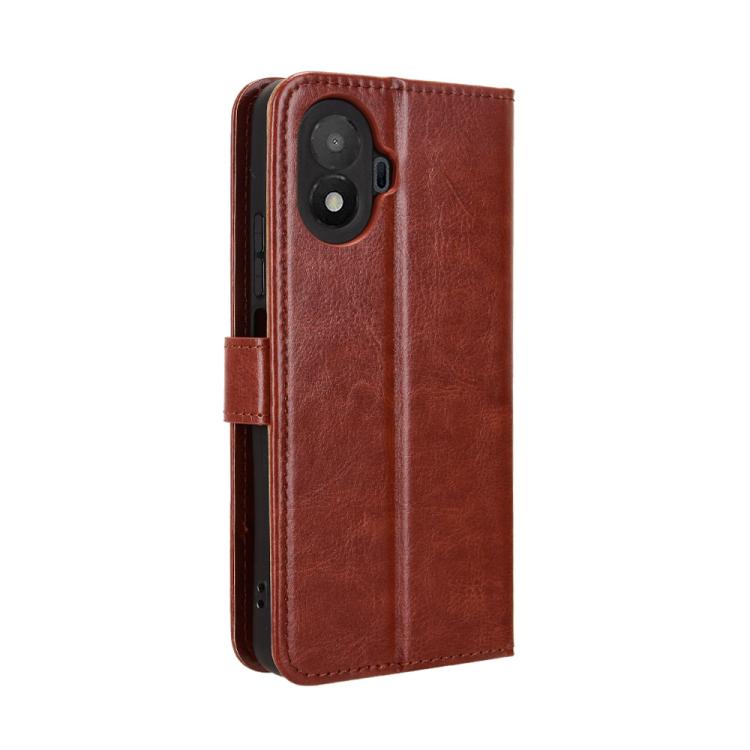For TCL K70 SE T453D Retro Crazy Horse Texture Vegan Leather Phone Case