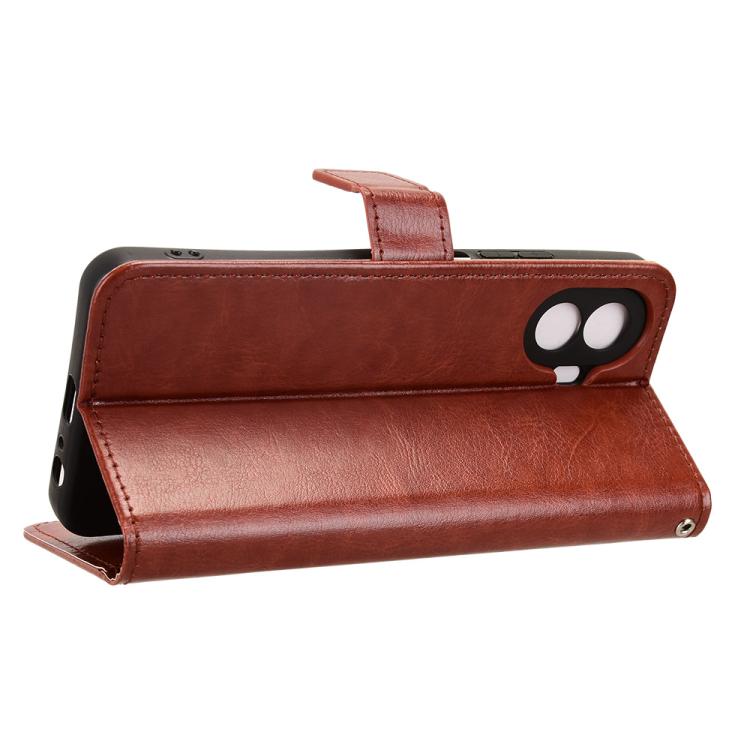 For TCL K70 SE T453D Retro Crazy Horse Texture Vegan Leather Phone Case