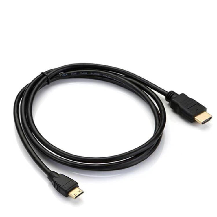 WG141 1.5m Mini HDMI to HDMI Cable Audio-video Sync for Camcorder Monitor TV, Resolution:4K - Black
