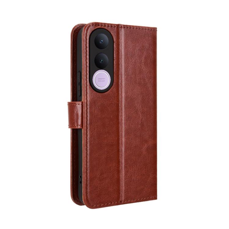 For vivo V70 FE 5G Retro Crazy Horse Texture Vegan Leather Phone Case