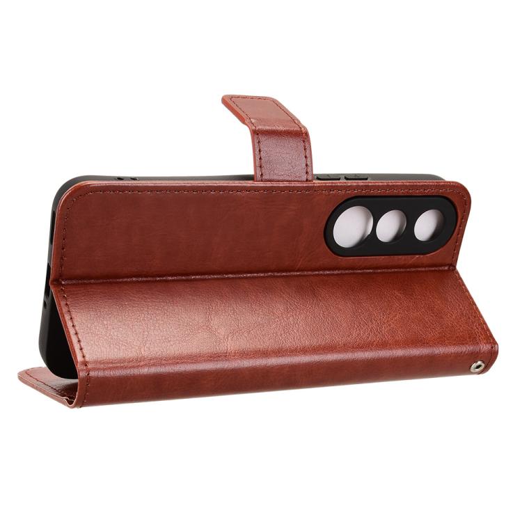 For vivo V70 FE 5G Retro Crazy Horse Texture Vegan Leather Phone Case