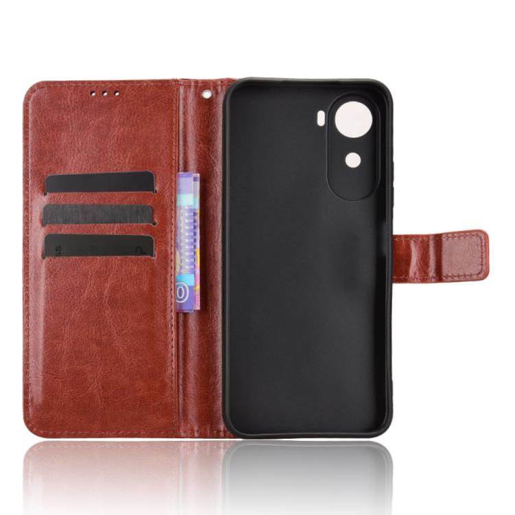 For Redmi A7 Pro 171mm / Poco C85x 5G Retro Crazy Horse Texture Vegan Leather Phone Case