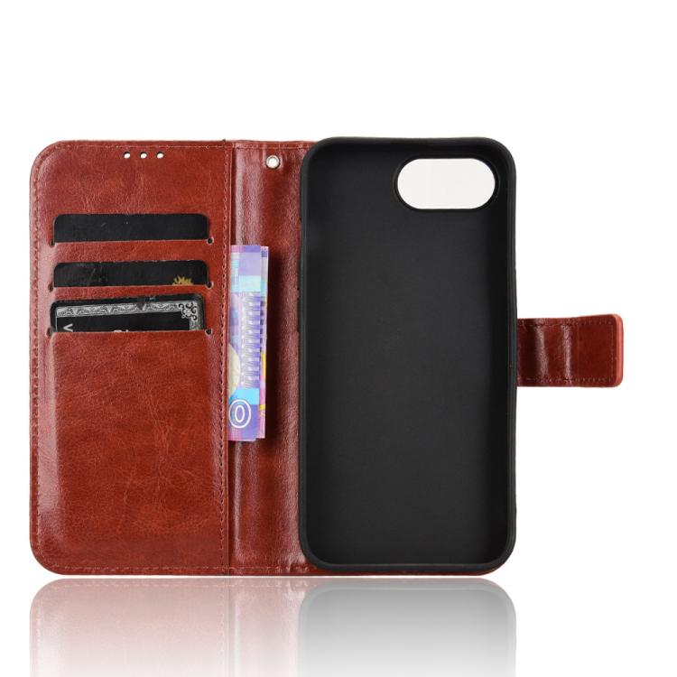 For iPhone 17e / 16e Retro Crazy Horse Texture Vegan Leather Phone Case