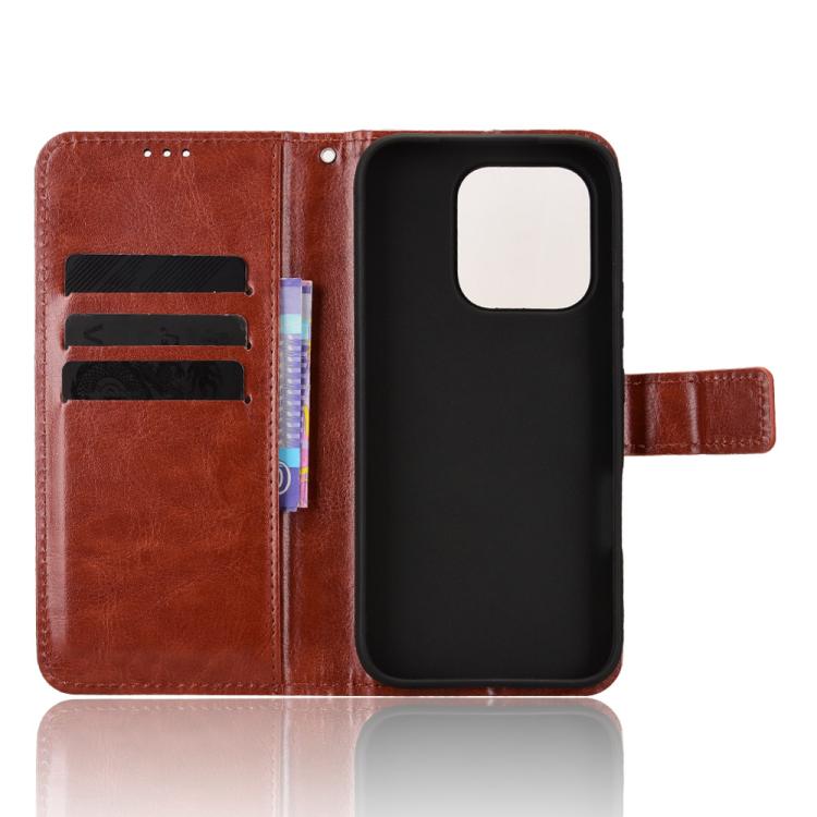 For Honor 600 Lite Global Retro Crazy Horse Texture Vegan Leather Phone Case