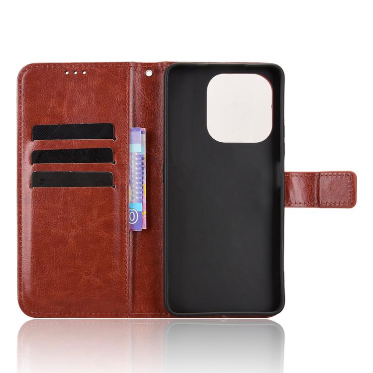 For Honor X8d 4G Retro Crazy Horse Texture Vegan Leather Phone Case