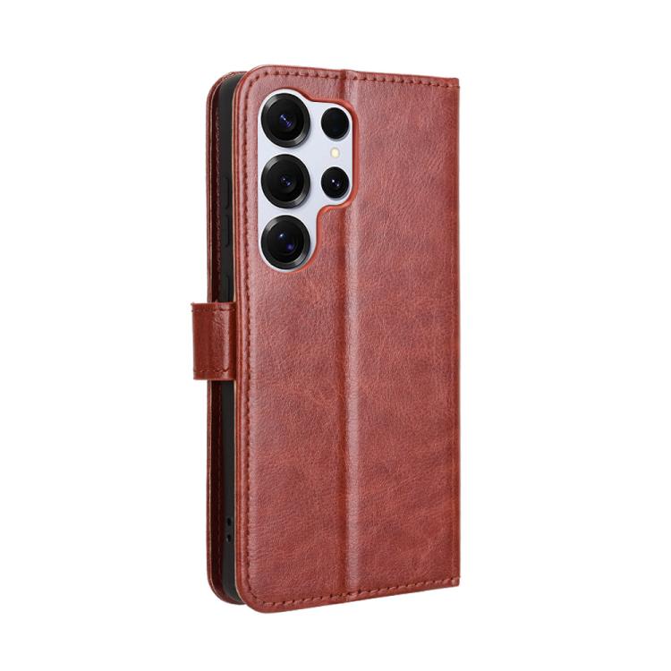 For Samsung Galaxy S26 Ultra 5G Retro Crazy Horse Texture Vegan Leather Phone Case