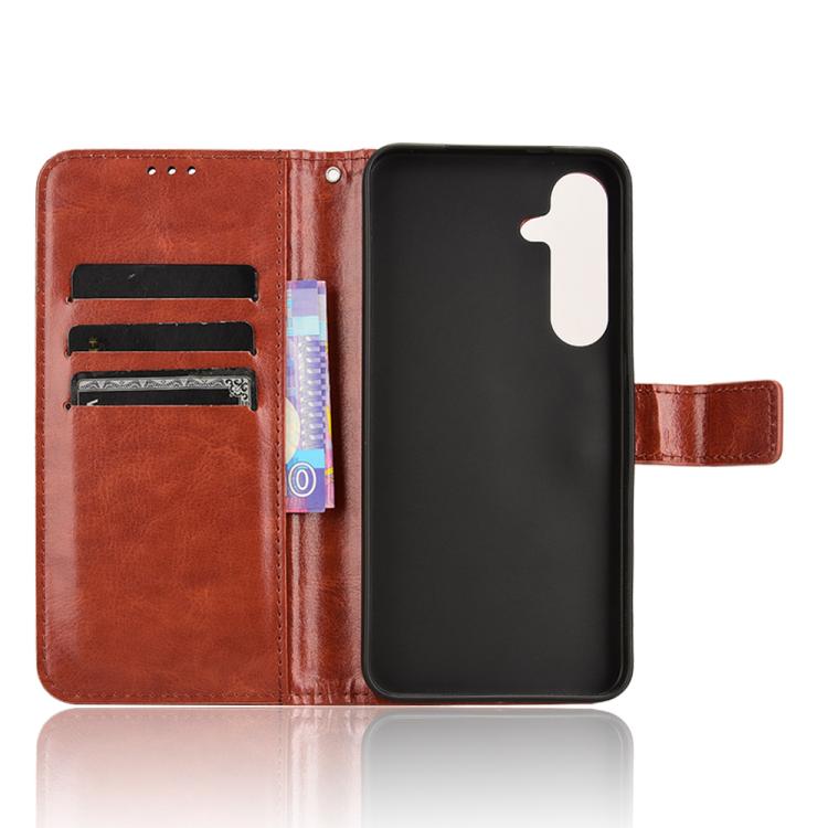 For Samsung Galaxy S26 5G Retro Crazy Horse Texture Vegan Leather Phone Case