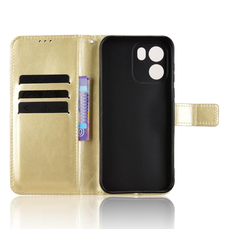For OnePlus Turbo 6V 5G Retro Crazy Horse Texture Vegan Leather Phone Case
