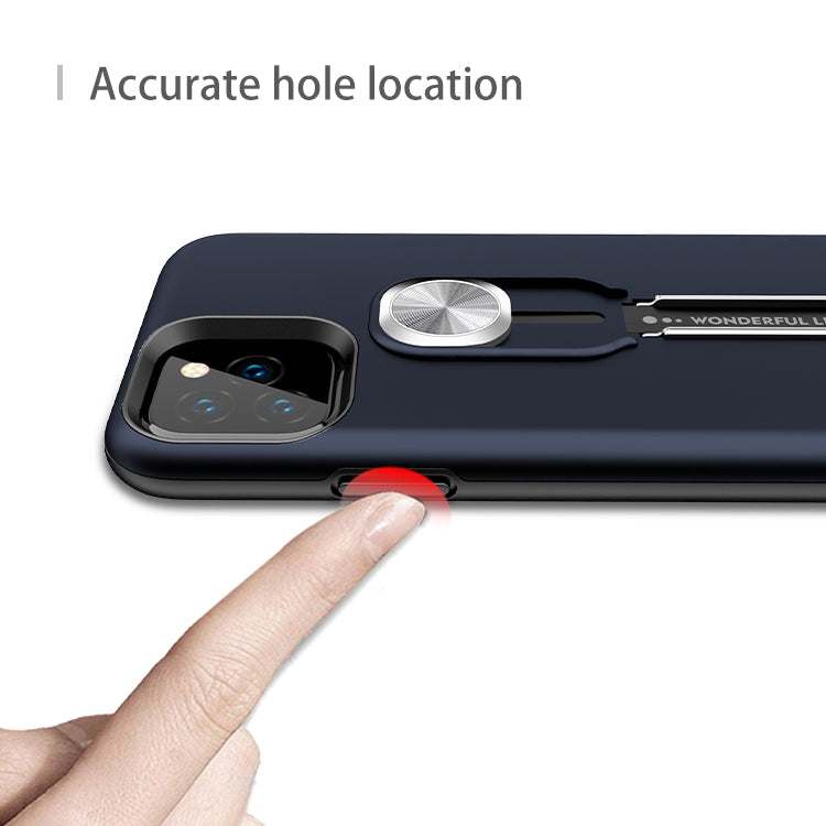 For iPhone 12 / 12 Pro 2 in 1 Shockproof TPU+PC Case with Ring Holder