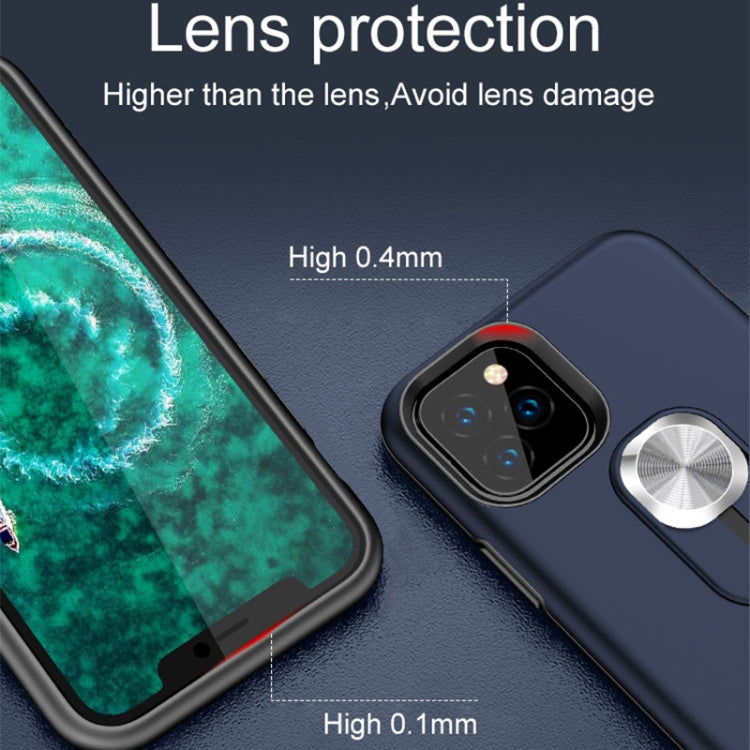 For iPhone 12 / 12 Pro 2 in 1 Shockproof TPU+PC Case with Ring Holder