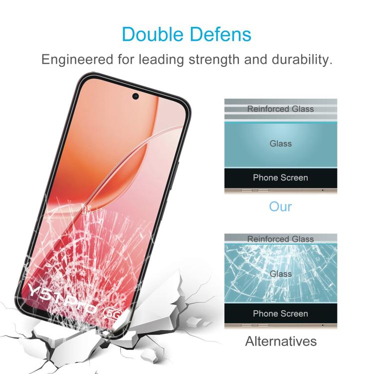 For vivo Y51 Pro 5G 10pcs 0.26mm 9H 2.5D Tempered Glass Film