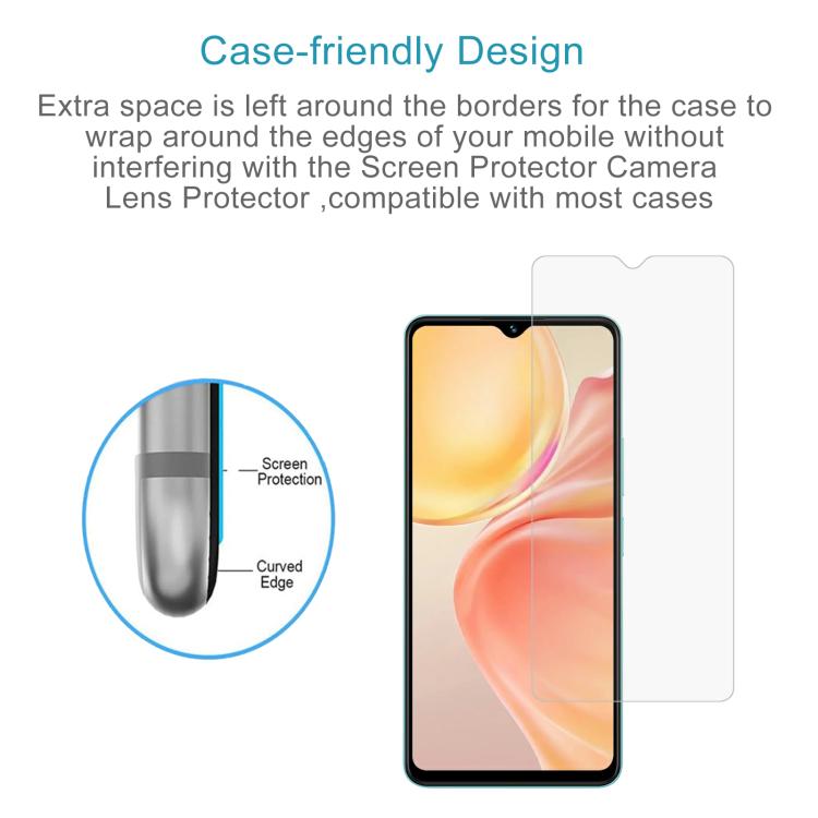 For vivo Y27 5G / 4G 2023 50pcs 0.26mm 9H 2.5D Tempered Glass Film