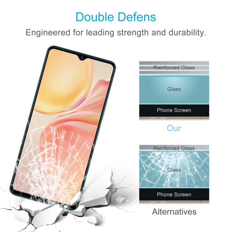 For vivo Y27 5G / 4G 2023 50pcs 0.26mm 9H 2.5D Tempered Glass Film