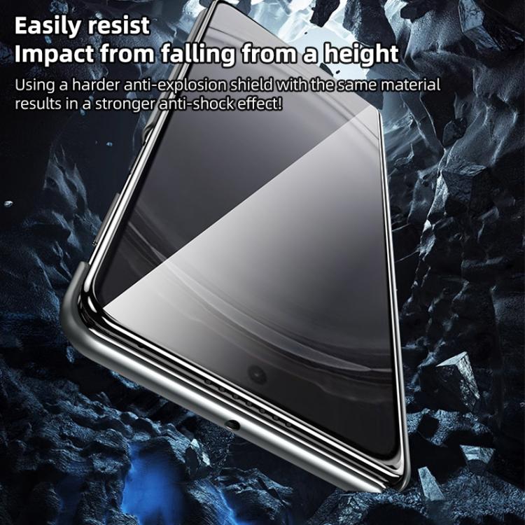 For OPPO Find N6 5G SULADA Frameless Top Layer Cowhide Leather Hybrid PC Phone Case