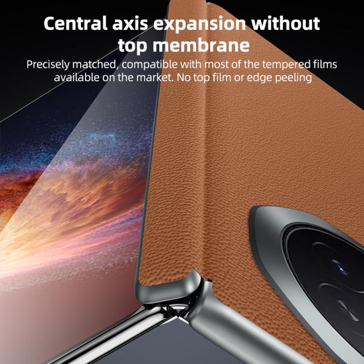 For Honor Magic V6 SULADA Frameless Top Layer Cowhide Leather Hybrid PC Phone Case