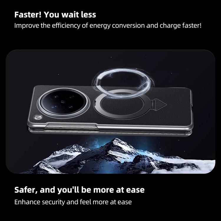 For OPPO Find N6 5G SULADA Top Grain Leather MagSafe Magnetic Holder Phone Case