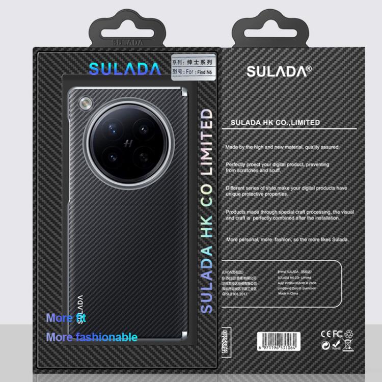 For OPPO Find N6 5G SULADA 600D Kevlar Texture PC Shockproof Phone Case