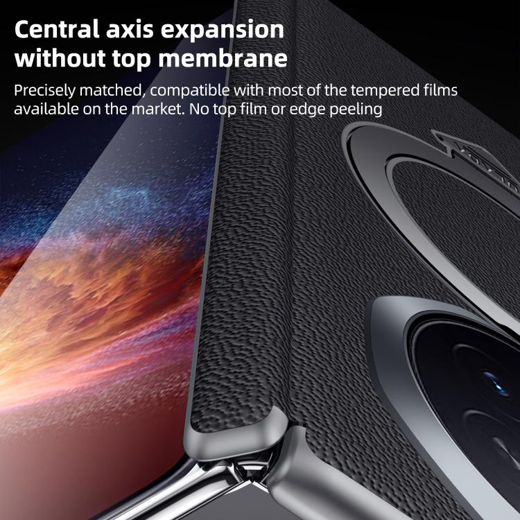 For Honor Magic V6 SULADA Top Grain Leather MagSafe Magnetic Holder Phone Case