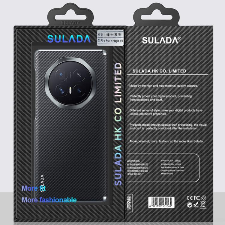 For Honor Magic V6 SULADA 600D Kevlar Texture PC Shockproof Phone Case