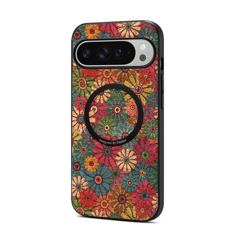 For Google Pixel 10 Pro XL Denior A07 Flower Language Series Magnetic Vegan Leather Phone Case