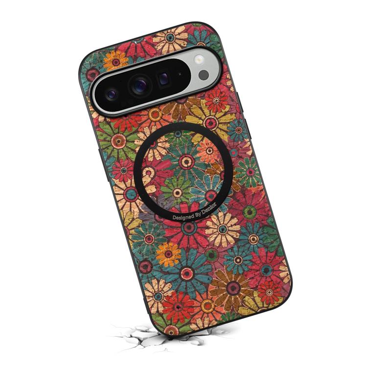For Google Pixel 10 Pro XL Denior A07 Flower Language Series Magnetic Vegan Leather Phone Case