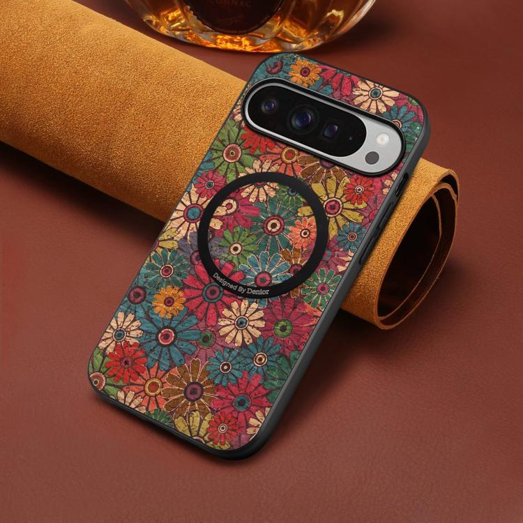 For Google Pixel 10 Pro XL Denior A07 Flower Language Series Magnetic Vegan Leather Phone Case