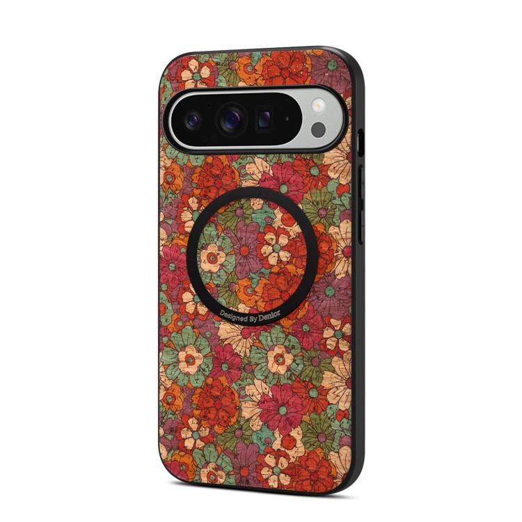 For Google Pixel 10 Pro XL Denior A07 Flower Language Series Magnetic Vegan Leather Phone Case