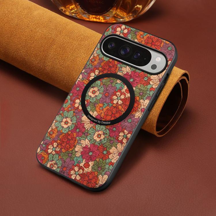 For Google Pixel 10 Pro XL Denior A07 Flower Language Series Magnetic Vegan Leather Phone Case