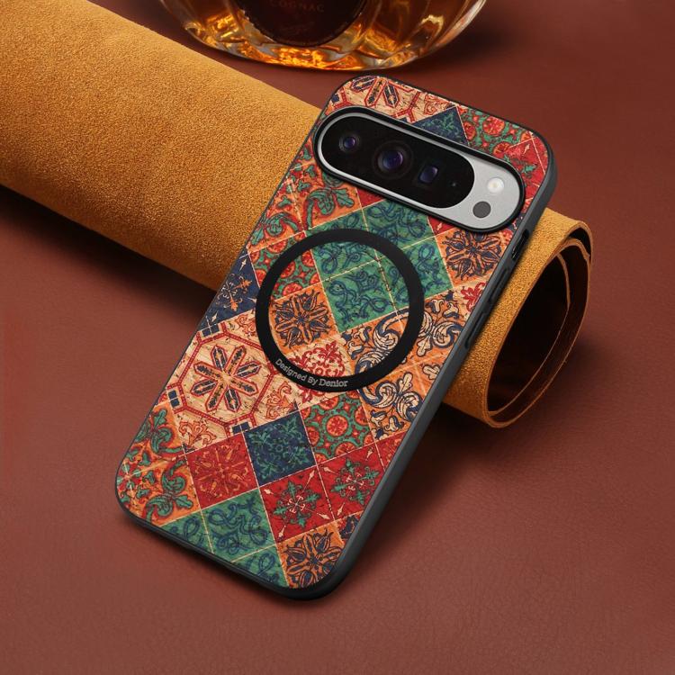 For Google Pixel 10 Pro XL Denior A07 Flower Language Series Magnetic Vegan Leather Phone Case