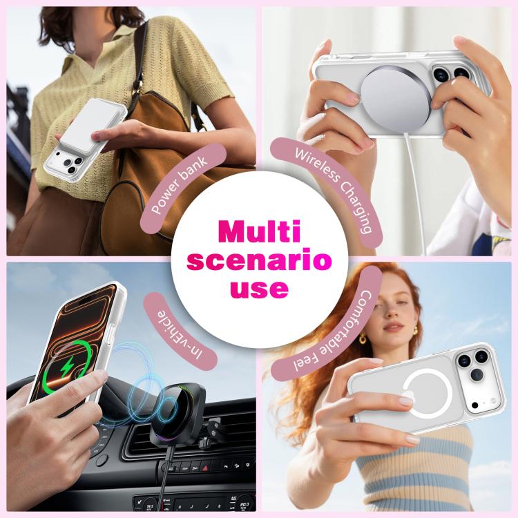 For iPhone 17 Pro Max Skin-Friendly Magnetic Shockproof TPU Hybrid PC Phone Case