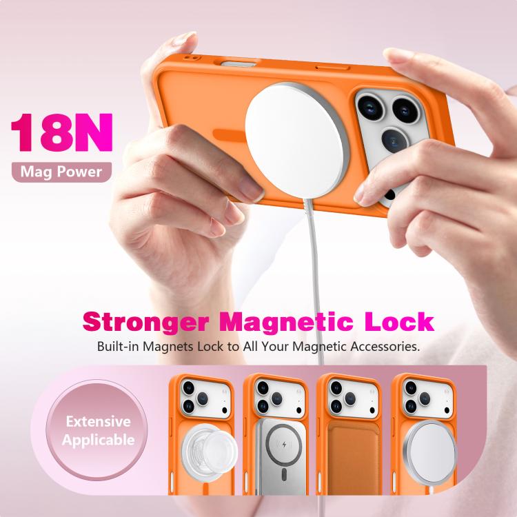 For iPhone 17 Pro Max Skin-Friendly Magnetic Shockproof TPU Hybrid PC Phone Case