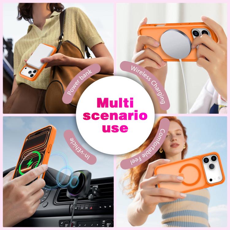 For iPhone 17 Pro Max Skin-Friendly Magnetic Shockproof TPU Hybrid PC Phone Case